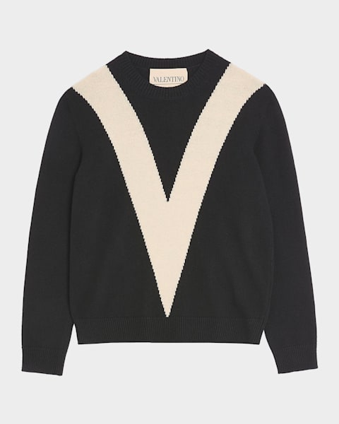 Bottega Veneta Men's Compact Wool Double V-Neck Sweater | Neiman