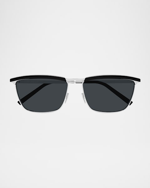 Saint Laurent Men's SL 615 Plastic Rectangle Sunglasses | Neiman