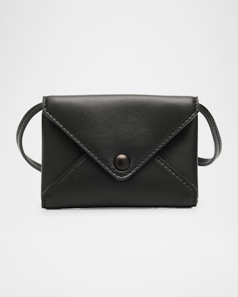 THE ROW Owen Leather Wristlet Pouch | Neiman Marcus