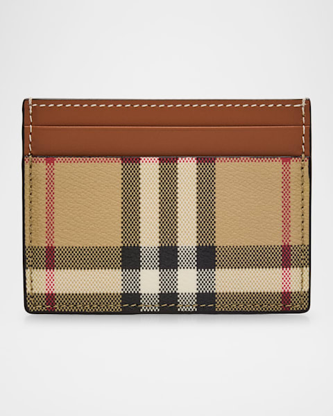 Burberry Kelbrook Check Leather Coin Case | Neiman Marcus