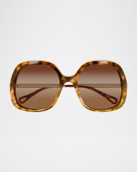 Aureum Collective Como Twisted Acetate Oval Sunglasses  display picture 1