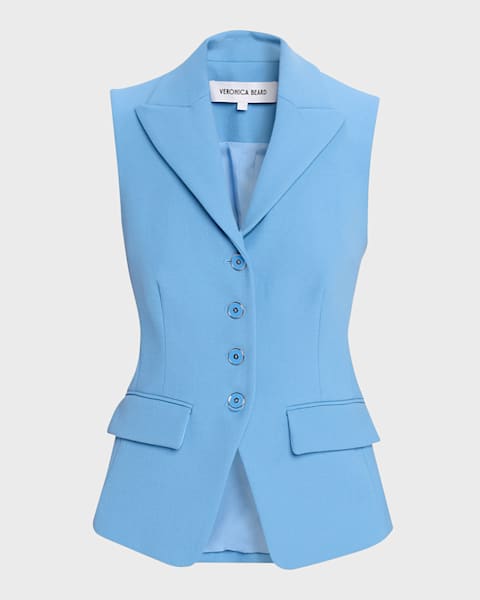 Veronica Beard Becker Tailored Utility Vest | Neiman Marcus