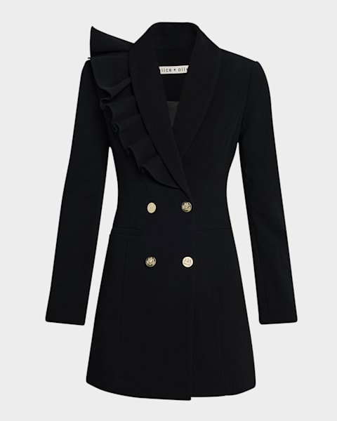 Chiara Boni La Petite Robe Double-Breasted Blazer Dress | Neiman Marcus