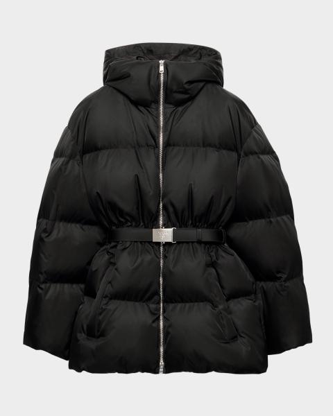 Prada Soft Canvas Oversized Down Parka Jacket | Neiman Marcus