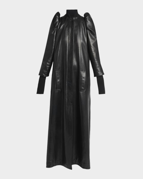 Helmut Lang Sculpted Leather Apex Coat | Neiman Marcus
