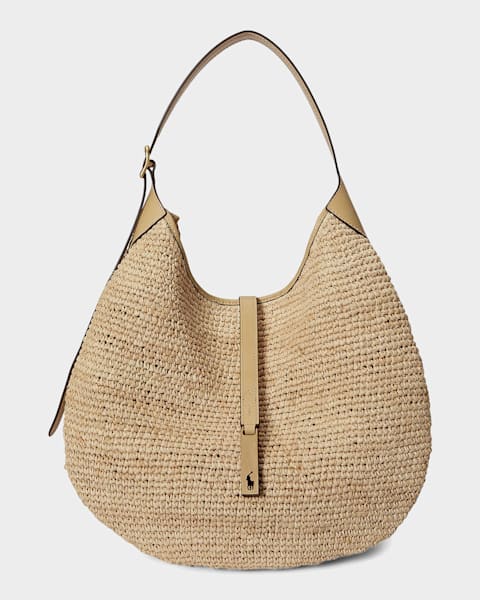 Lauren Ralph Lauren ラフィアバッグ Ralph Lauren Collection The Ralph Large Raffia Tote Bag | Neiman