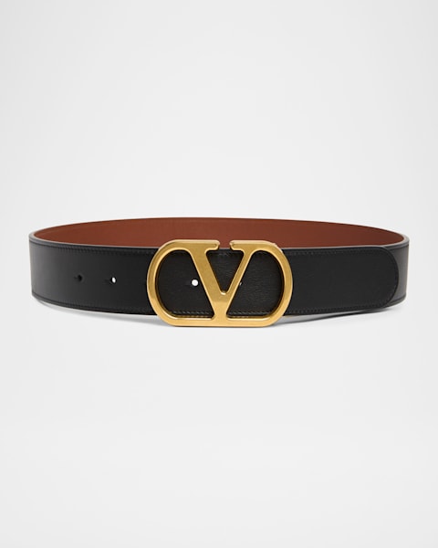 VALENTINO Gürtel Roof Pin Buckle Belt W95 Nero / Oro