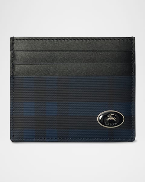 Burberry Men's Vintage Check Money Clip Card Holder | Neiman Marcus