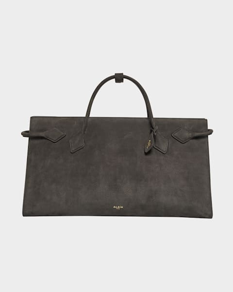 ALAIA Le Teckel Tote Bag in Suede and Leather | Neiman Marcus