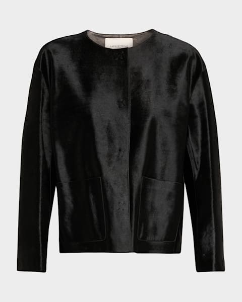 Lafayette 148 New York Zip-Front Leather Jacket | Neiman Marcus
