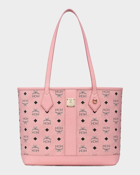 MCM Visetos Zip Faux Leather Shoulder Bag | Neiman Marcus