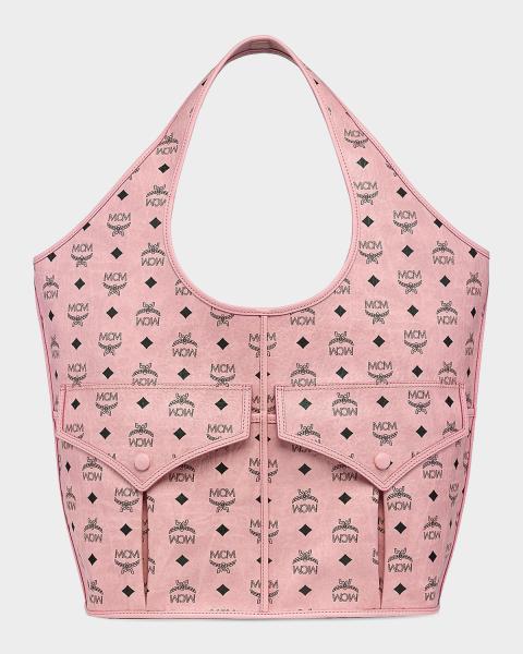 バッグ MCM MCM Aren XL Visetos Denim Shoulder Bag | Neiman Marcus