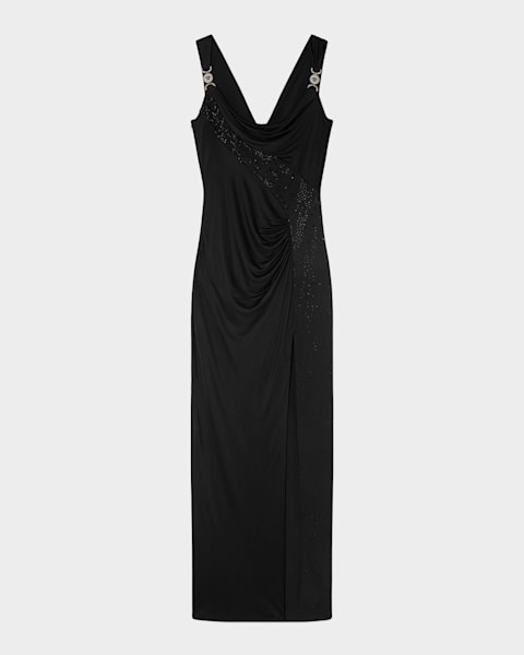 maxi mesh dress black ÉTHER SLIM FIT BLACK SHEER MAXI DRESS – VAGUE