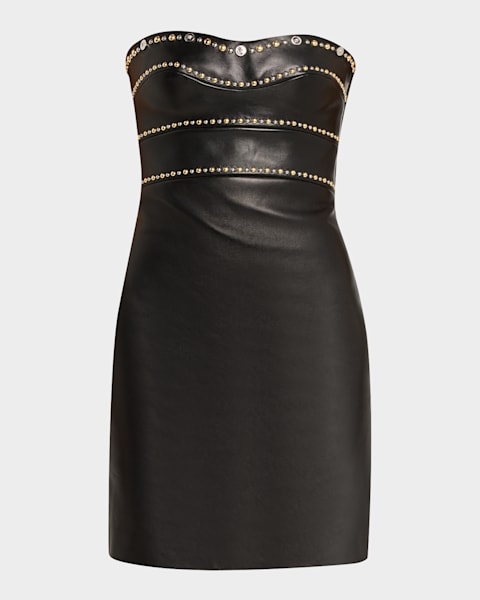 Spanx Leather-Like Combo Fitted Dress | Neiman Marcus