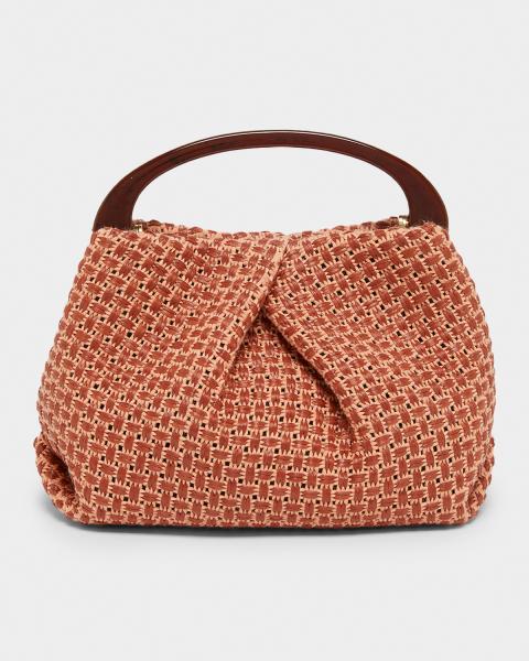 Dries Van Noten Snake-Embossed Leather Top Handle Bag | Neiman Marcus