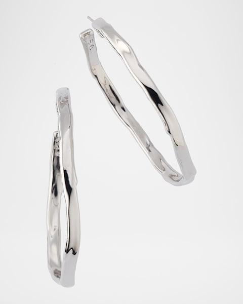Balenciaga Loop Trio Earrings, Silver | Neiman Marcus