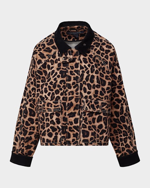 Chloe Leopard-Print SIngle-Breasted Jacket | Neiman Marcus
