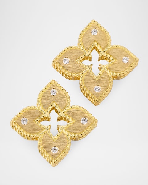 Hoorsenbuhs 18K Yellow Gold 3mm Toggle Stud Earrings with Diamond