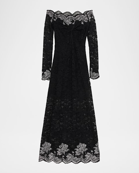chinese dress ladies Rabanne Women's Lace Sheath Maxi Dress - Ivory