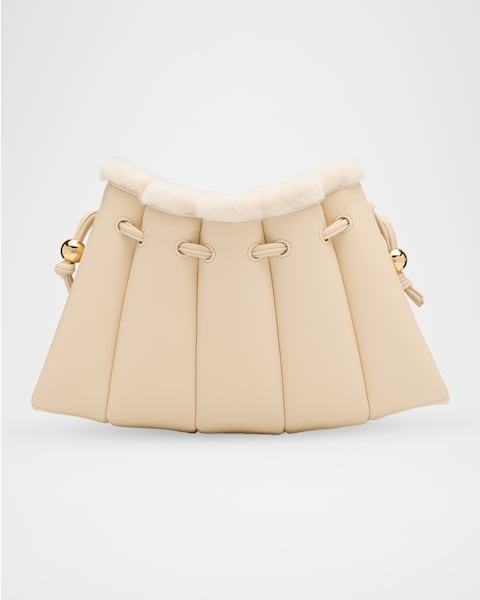 THEMOIRE Tia Micro Woven Vegan Fabric Clutch Bag | Neiman Marcus