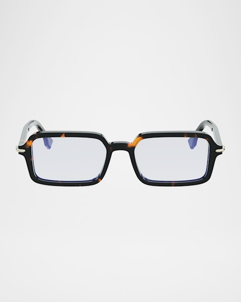 Miu Miu Logo Acetate Rectangle Sunglasses | Neiman Marcus