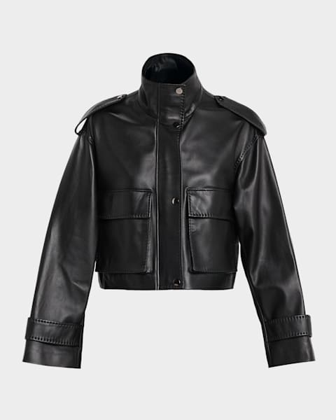 Jacquemus The Tore Leather Jacket | Neiman Marcus
