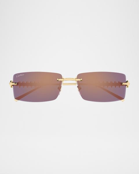 Cartier Rimless Metal Butterfly Sunglasses | Neiman Marcus display picture 1