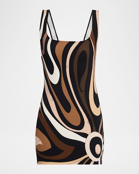 Pucci Halter Abstract-Print Backless Maxi Dress | Neiman Marcus