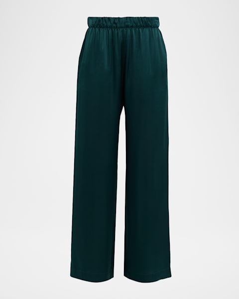 Giorgio Armani Silk Wide-Leg Trousers | Neiman Marcus