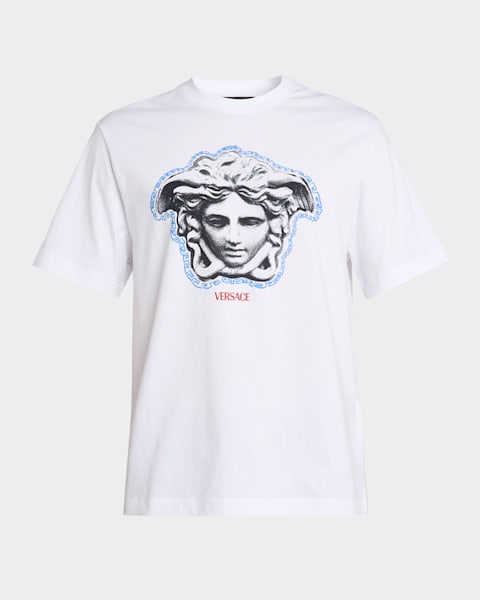 Versace Men's Medusa Logo Crewneck T-Shirt | Neiman Marcus