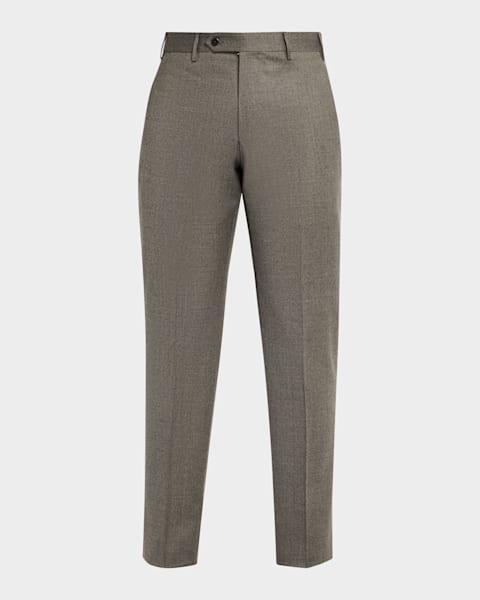 Zanella Men's Parker New Basic Wool Pants | Neiman Marcus