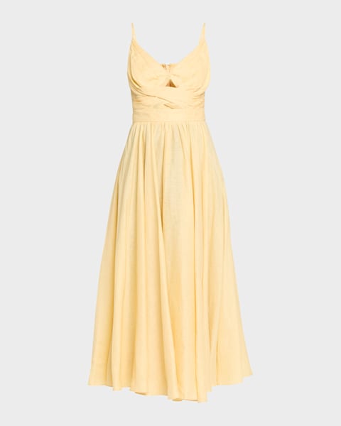 green emerald velvet dress Zimmermann Golden Pleated Slip Dress Pink Floral Tie Shoulder main image 0