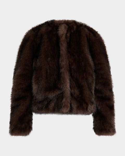 AKRIS PUNT 定価185,900円エコファーコート 未使用タグ付き Akris punto Faux-Fur Coat | Neiman Marcus