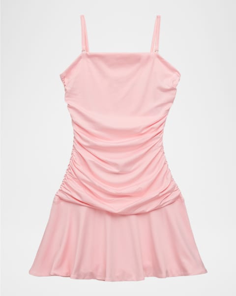 knee length dresses for ladies Miss Circle Women Palesa Pink Ballet Style Embroidered Bubble Hem Mini Dress main image 1