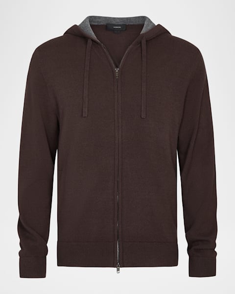 Neiman Marcus Men's Cashmere Full-Zip Hoodie | Neiman Marcus