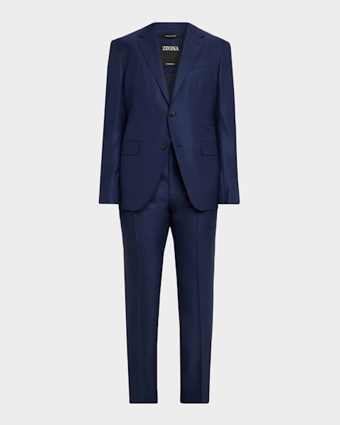 Isaia Two-Piece Tuxedo Suit, Navy | Neiman Marcus