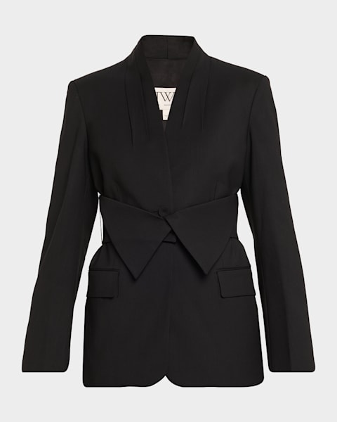 Theory Etiennette Wool Blazer | Neiman Marcus