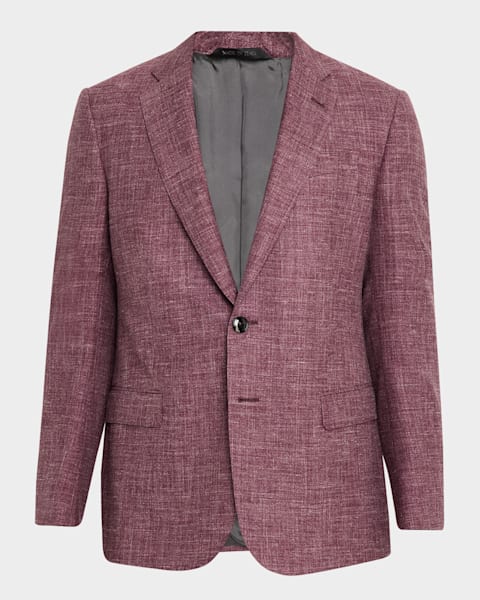Giorgio Armani Men's Single-Breasted Rice Stitch Sport Coat