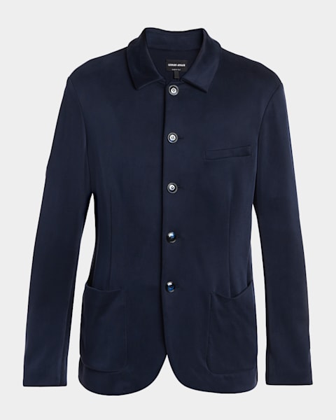 ARMANI ネイビー ジャケット Emporio Armani Men's Nylon Stretch Blazer with Removable Hood