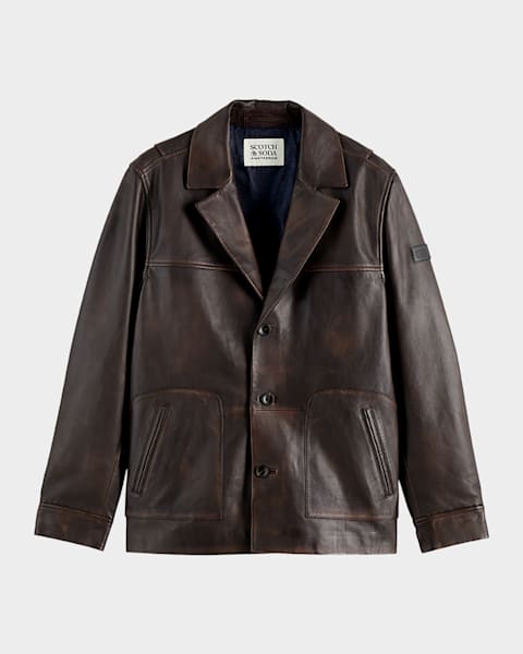 Fear of God Men's Oversized Single-Breasted Leather Blazer