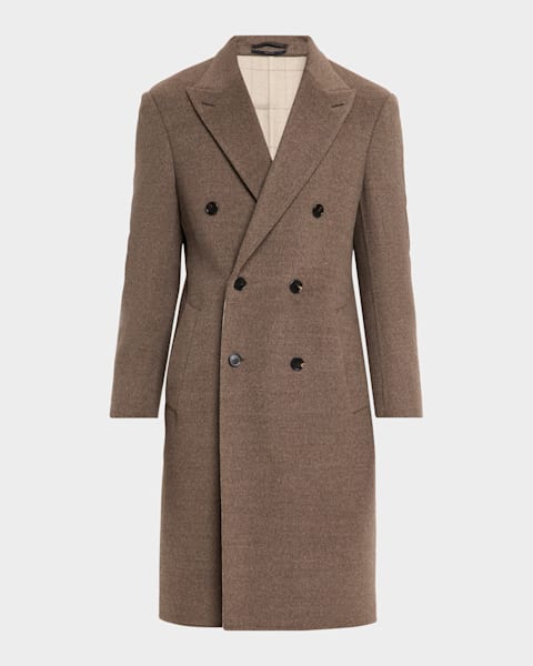Theory Men's Belvin Melton-Textured Wool-Blend Coat | Neiman Marcus