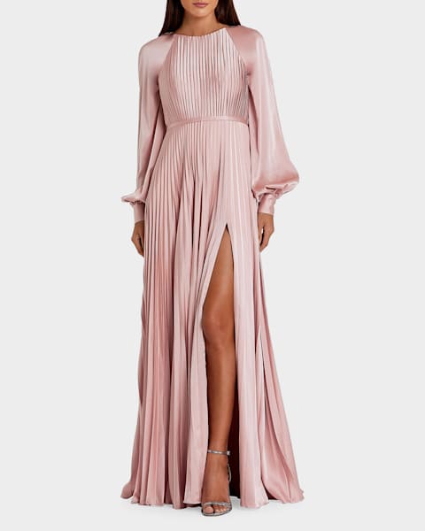 slim fit dress slacks Amur Lorelie Halter Gown in Water Hyacinth – TrenLend main image 1