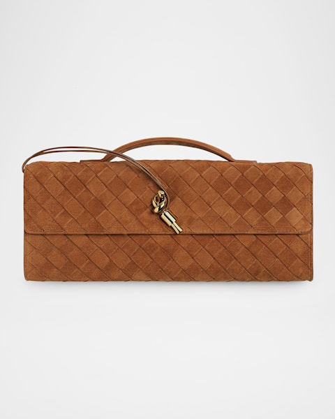 Bottega Veneta Maxi Lauren 1980 Leather Clutch Bag | Neiman Marcus