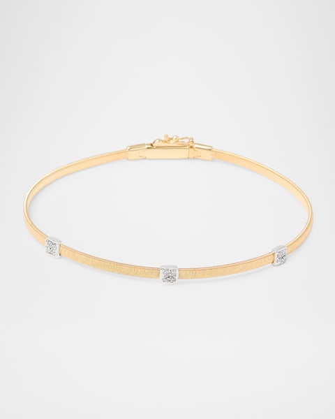 LANA Thin Hollow Hinge Bangle in 14K Yellow Gold | Neiman Marcus