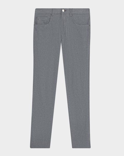 Santorelli Men's Loro Piana Wool Comfort Waistband Trousers