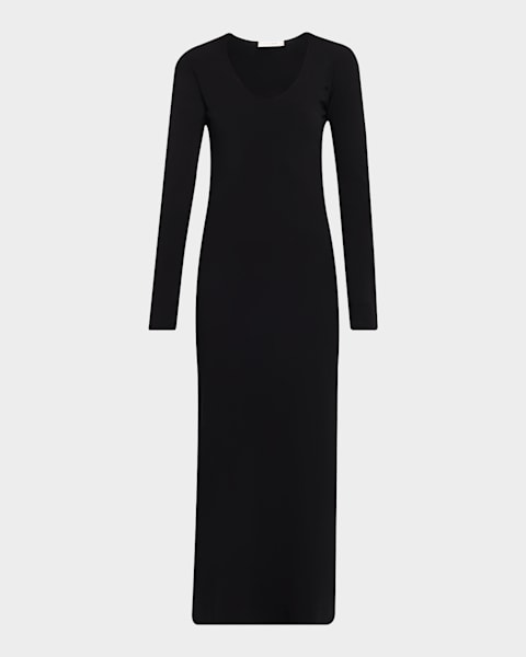 Polo Ralph Lauren Buttoned Ponte Maxi Shirtdress | Neiman Marcus