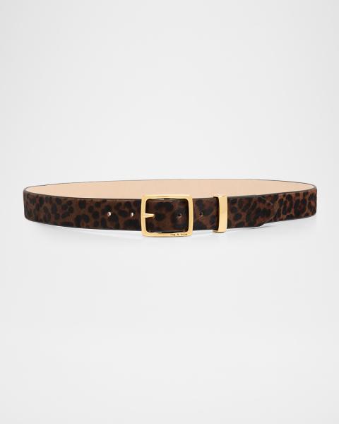kate spade new york leopard-print bow calf hair skinny belt  display picture 1
