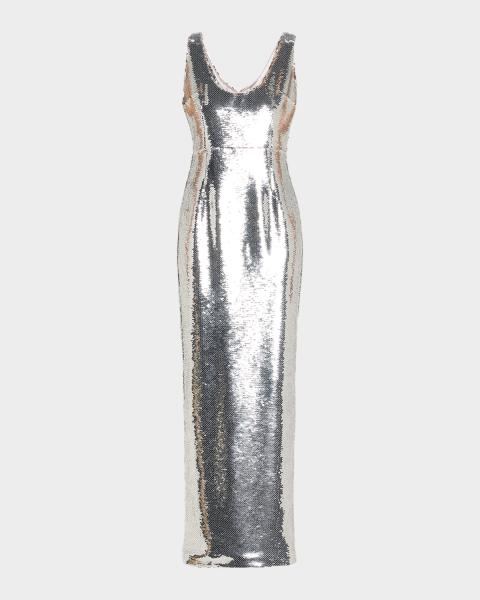 liv foster giselle satin long dress Liv Foster Giselle Cutout Satin Column Gown