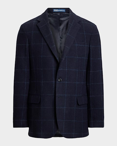 ZEGNA Men's Check Winter Crossover Notch-Lapel Sport Coat | Neiman