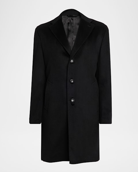 Giorgio Armani ブラック　ウールコート　MADE IN ITALY La Prima GIORGIO ARMANI ジョルジオアルマーニ カシミヤ混ウール